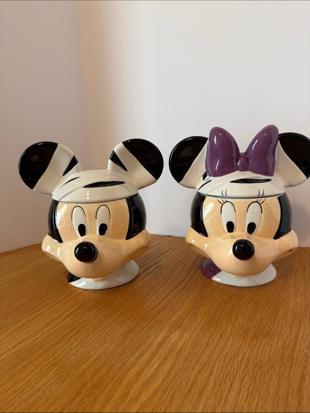 Halloween - Viral Mickey & Minnie Ceramic Cookie Jars - Black, Cream & Purple